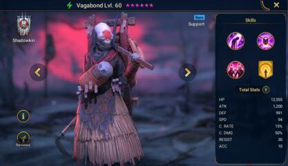 Estratégias de personagens em RAID Shadow Legends – Guia do personagem Vagabundo