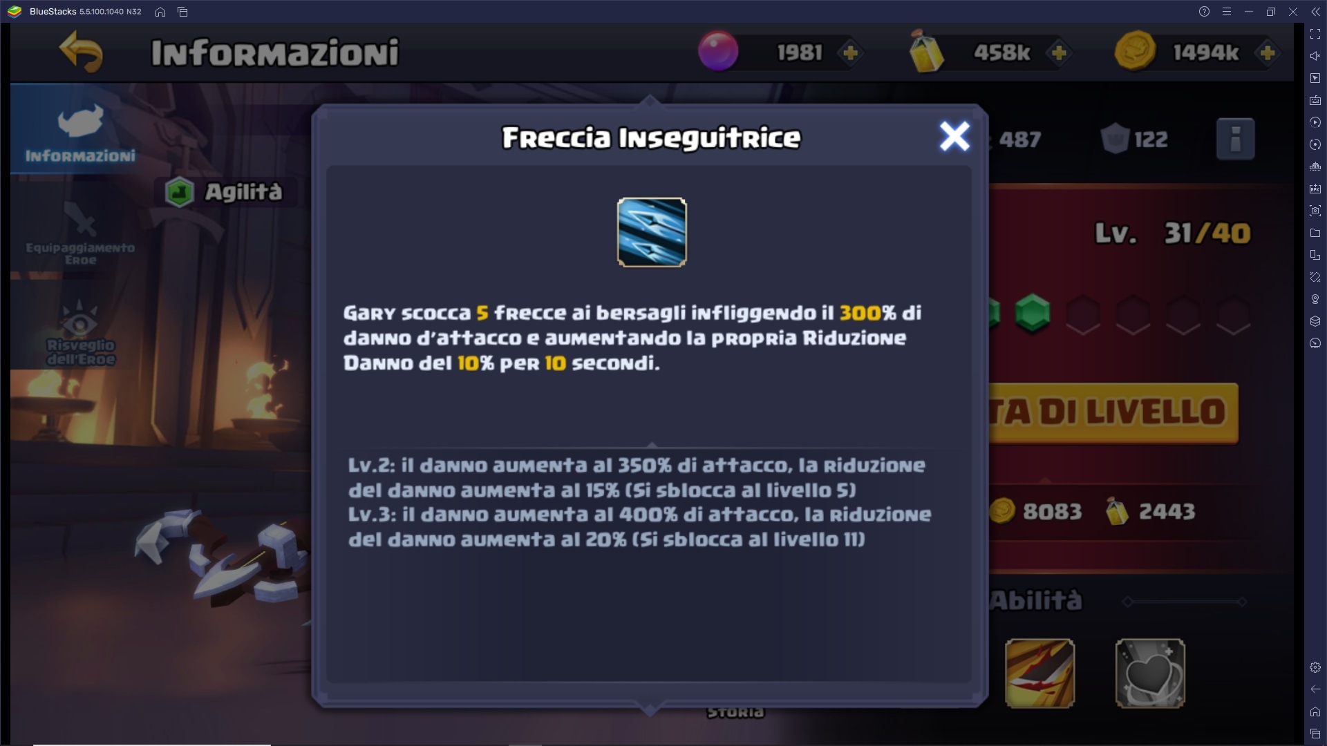 Guida agli Eroi di Valor Legends - Statistiche e Level Up