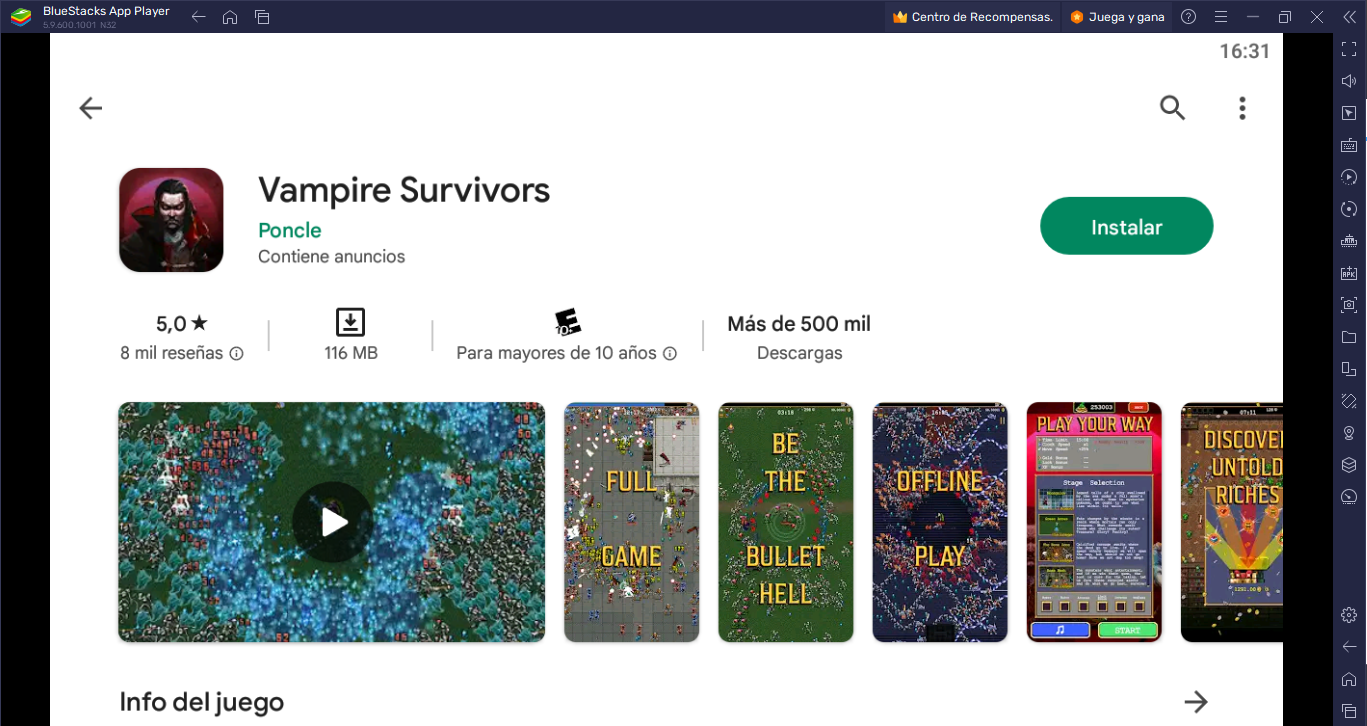 Cómo jugar Vampire Survivors en PC GRATIS con BlueStacks