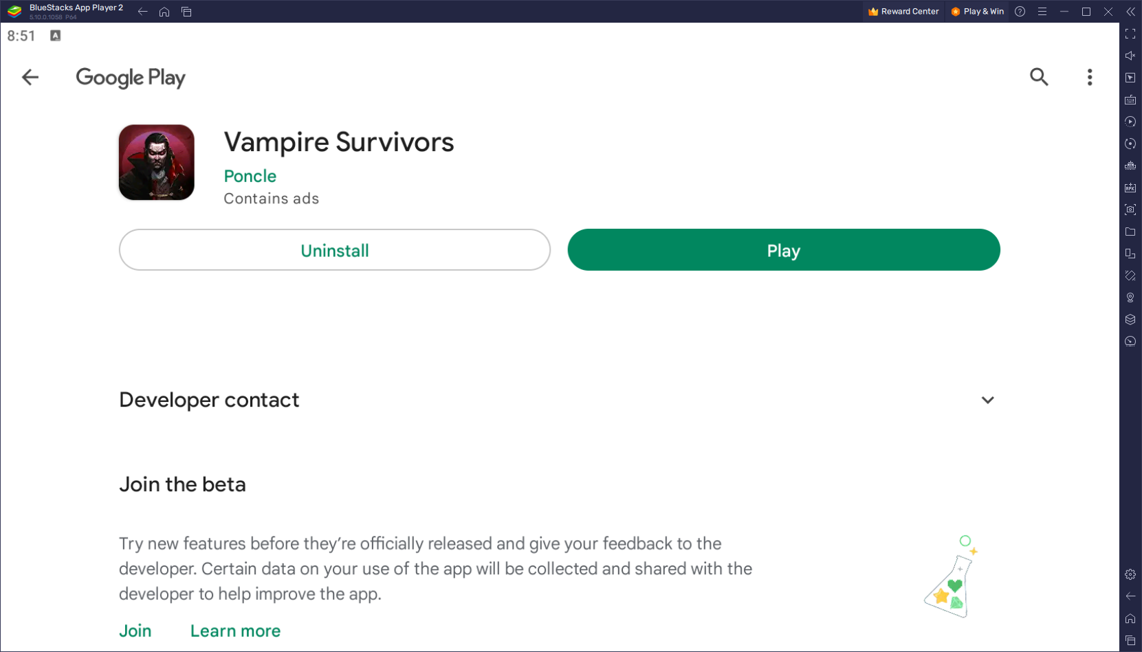 Download Vampire Survivors android on PC