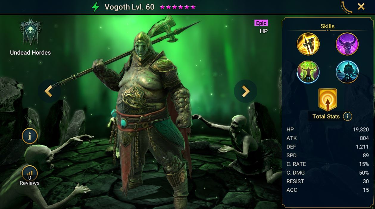 Vogoth em RAID Shadow Legends – Como abusar da cura “letal” e carregar times no PvE e no PvP
