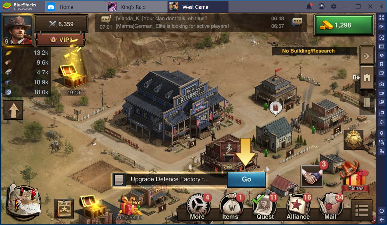 West Game on PC : How to Grow Your Town Center Fast