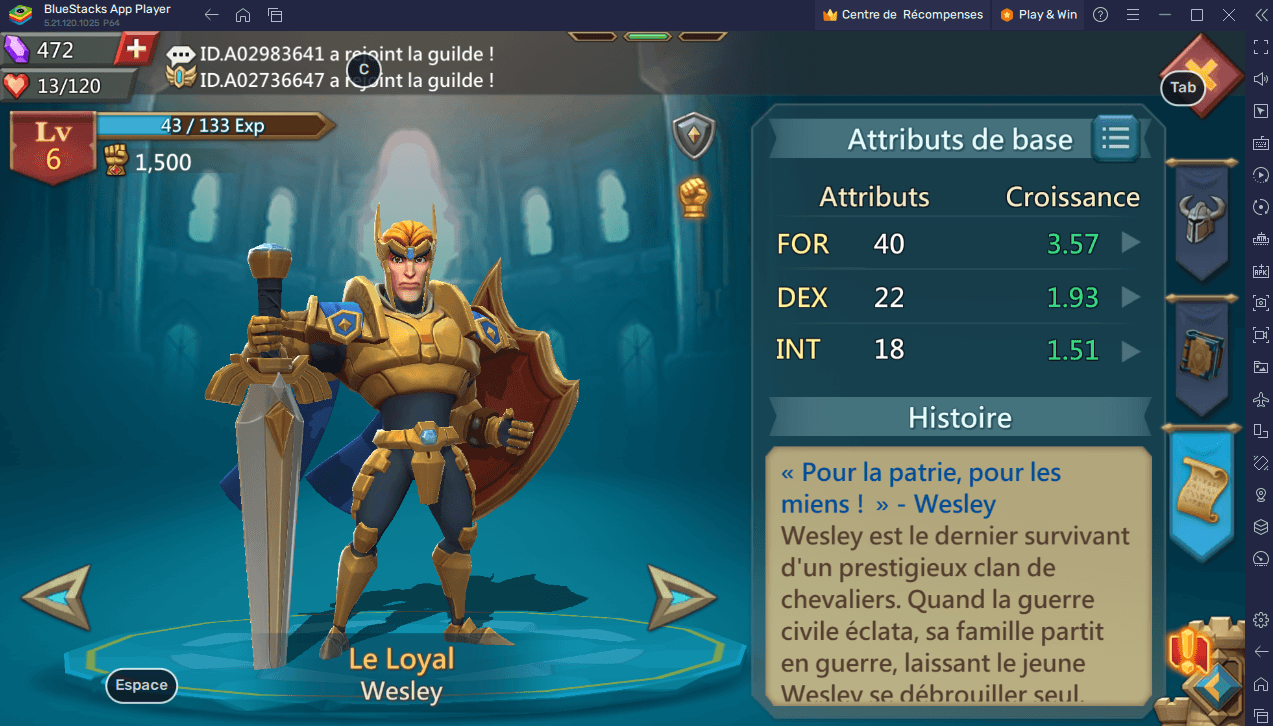 Lords Mobile sur PC - Comment Débloquer et Améliorer des Héros pour Votre Equipe