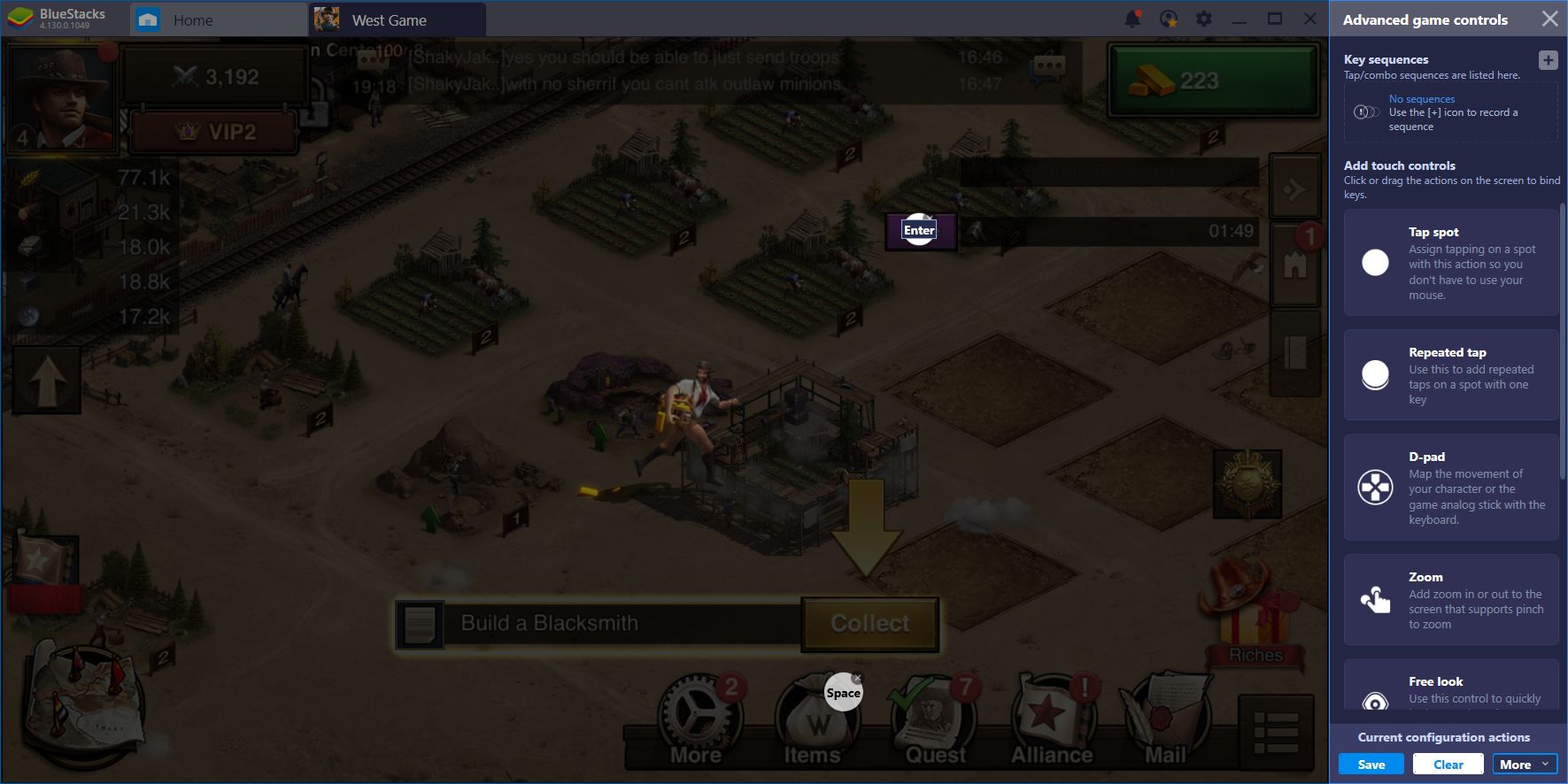 BlueStacks Guide for West Game: Keymapping Domination