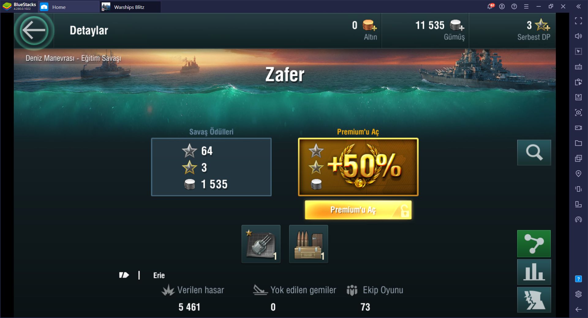 BlueStacks ile World of Warships Oynayın