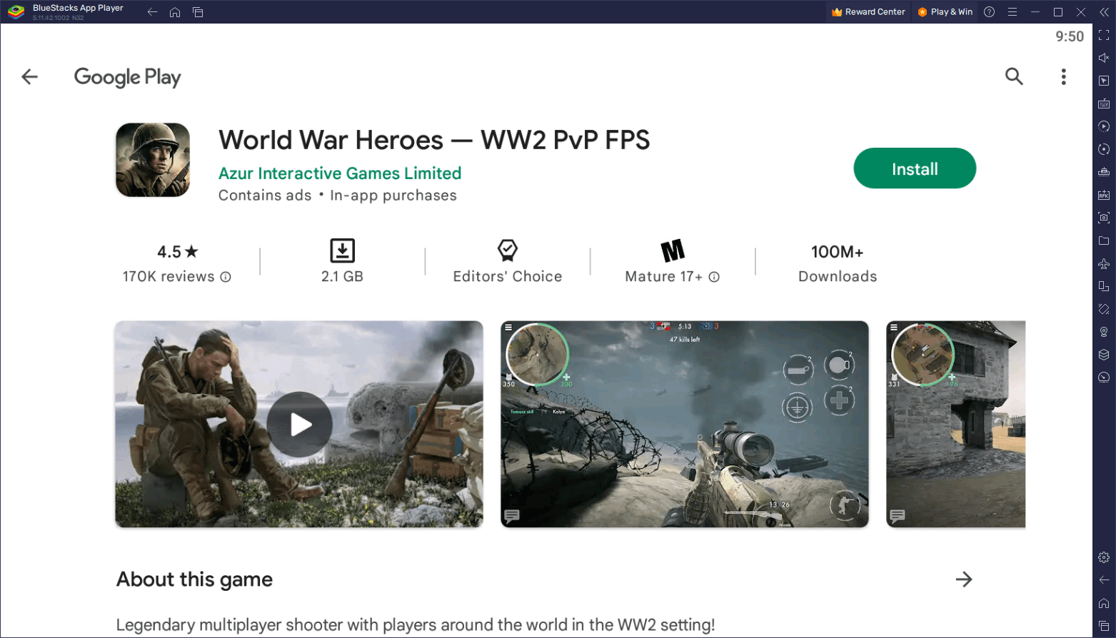 How to Play World War Heroes — WW2 PvP FPS on PC with BlueStacks