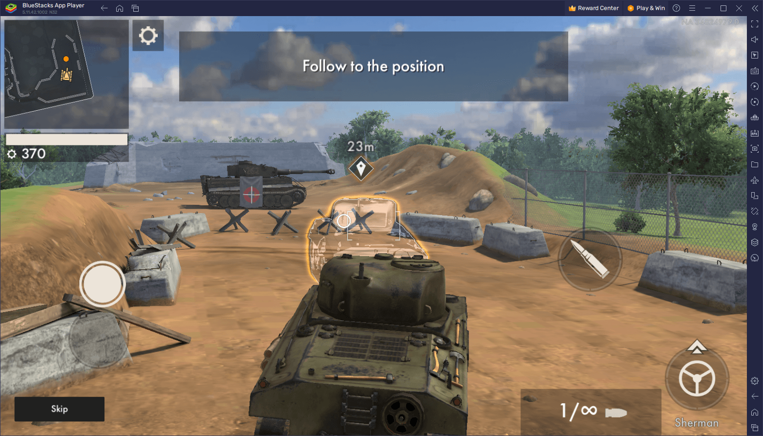 Шутер World War Heroes на компьютере через BlueStacks