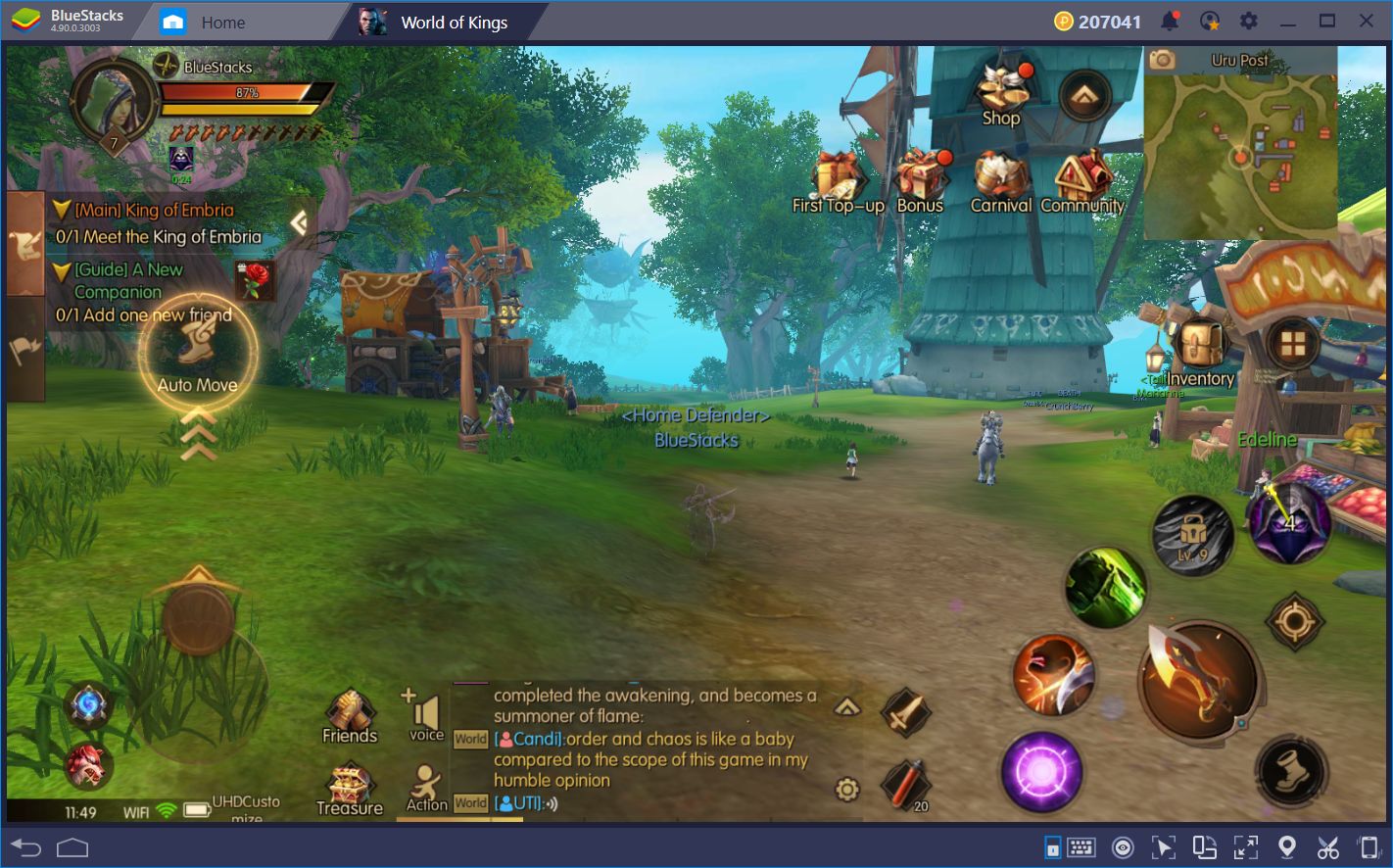 World of Kings en BlueStacks: Impresionantes Gráficas Ultra-HD y Versátiles Esquemas de Control