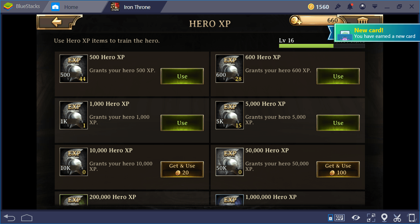 Iron Throne: Heroes and Leveling Up Guide