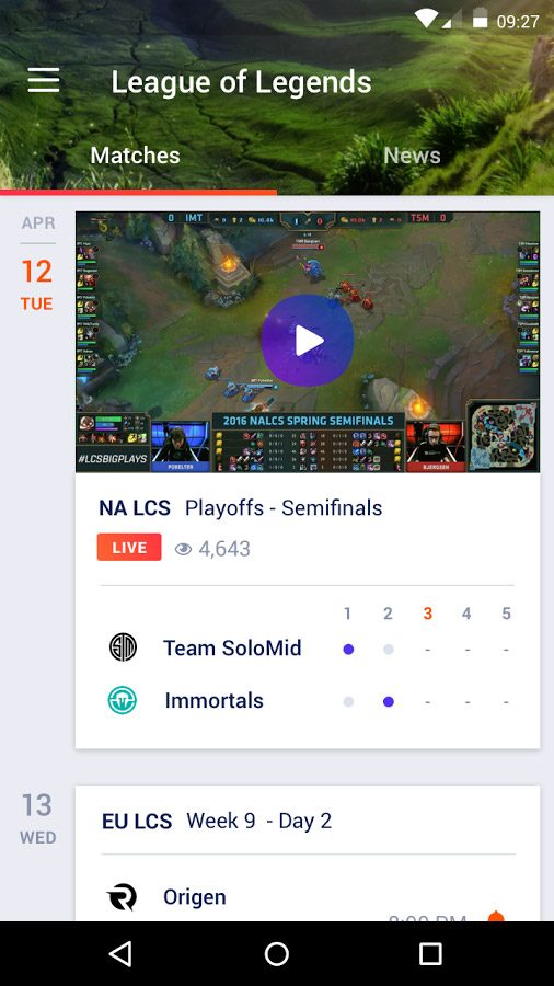 Yahoo Esports available on Android