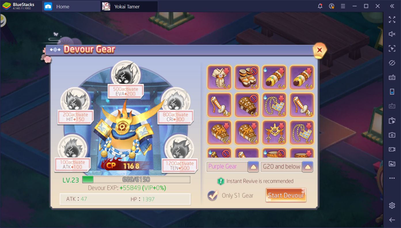 Yokai Tamer on PC: How to Get Better Gear and Increase Your CP