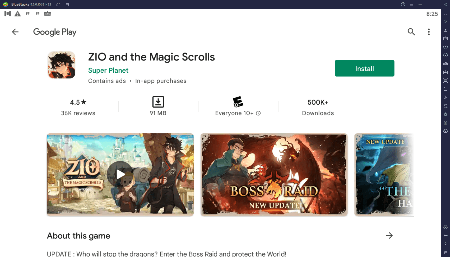 Wie man ZIO and the Magic Scrolls auf dem PC mit BlueStacks spielt