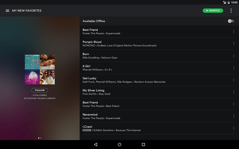 Play Spotify android app on PC with BlueStacks