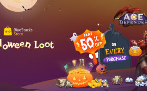 블루스택 스토어 할로윈 이벤트와 함께 에이스 디펜더: 드래곤 슬레이어 전쟁 내 모든 구매 시 50% 할인