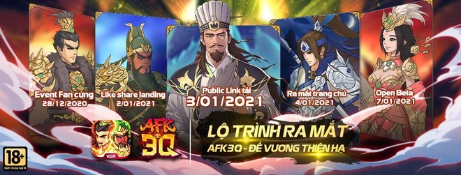 AFK 3Q - Đế Vương Thiên Hạ ra mắt game thủ Việt Nam