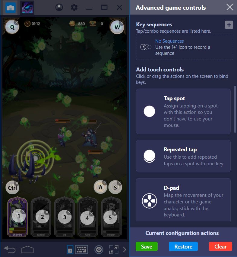 Thiết lập Game Controls tối ưu cho AFK Arena khi chơi với BlueStacks