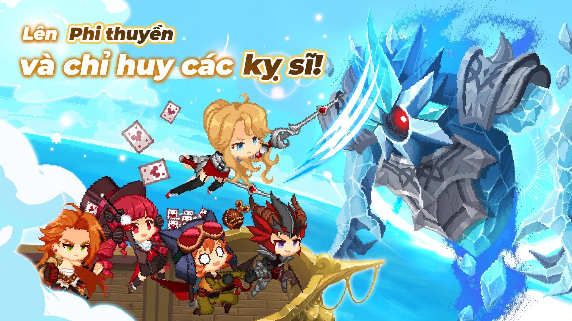 Airship Knights: Game nhập vai nhàn rỗi lái phi thuyền khám phá thế giới