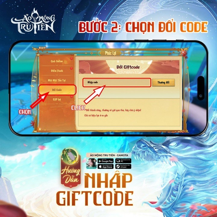 Tổng hợp gift code Ảo Mộng Tru Tiên mừng game ra mắt