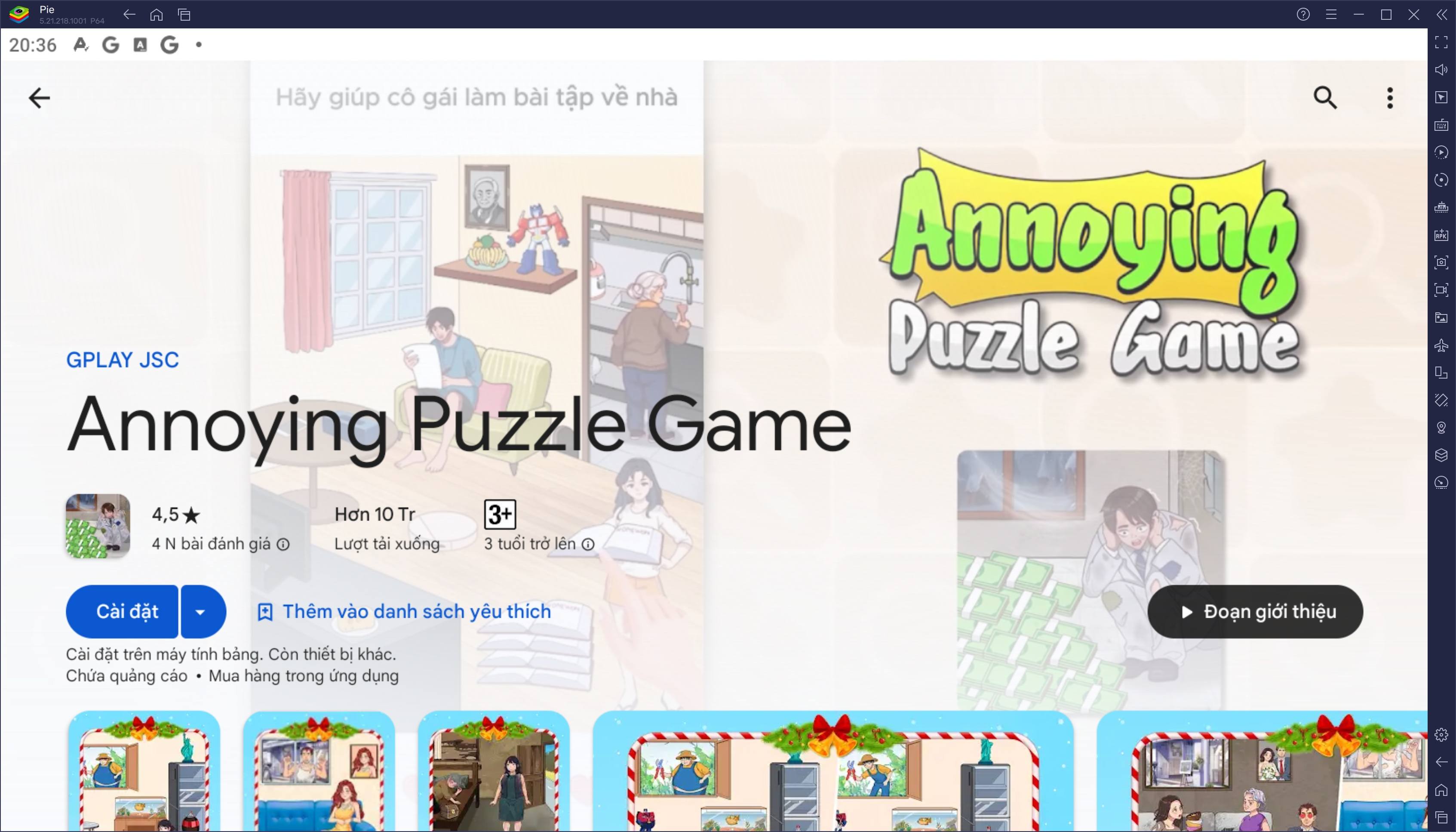 Giải những câu đố hài hước trong Annoying Puzzle Game trên PC với BlueStacks