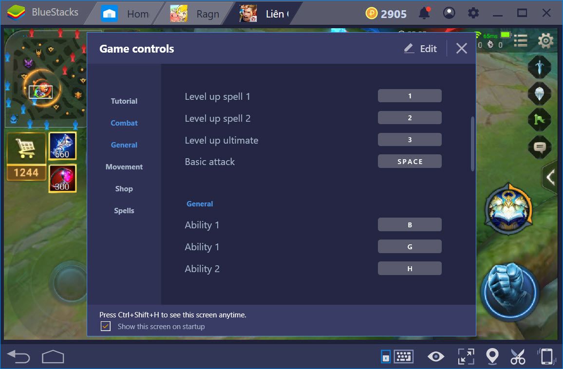 Hướng dẫn thiết lập Game controls khi chơi Liên Quân Mobile với BlueStacks 4