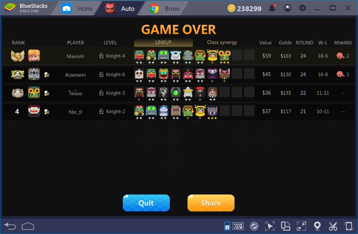 Các chế độ chơi trong Auto Chess