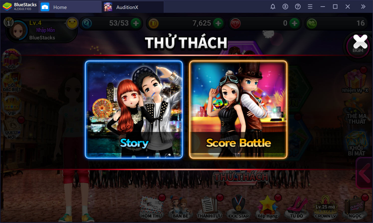 Thiết lập Game Controls nhảy 2K, 4K trong Audition X