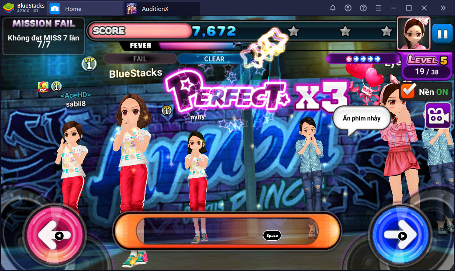 Thiết lập Game Controls nhảy 2K, 4K trong Audition X