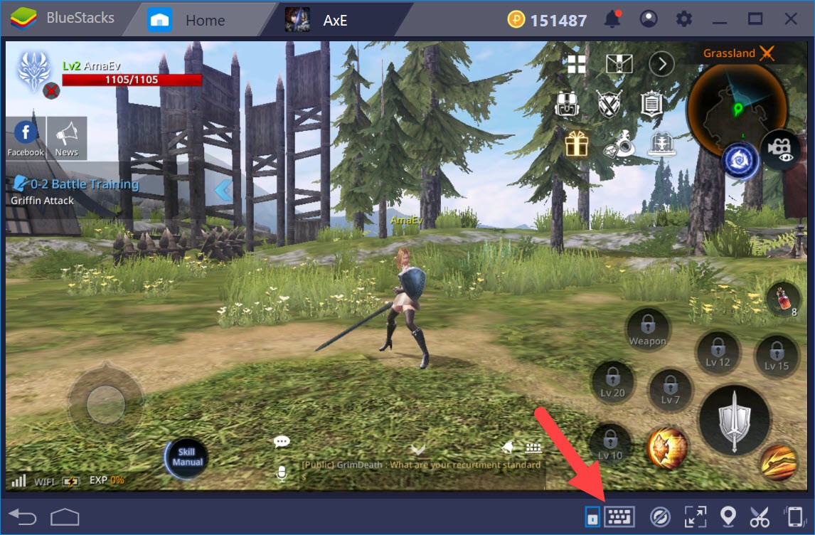 如何調整BlueStacks 遊戲控制 的設置以遊玩 AxE：背水一戰