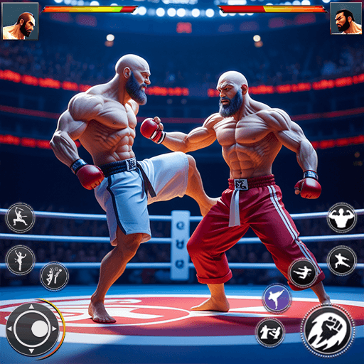Bodybuilder Karate Fighting
