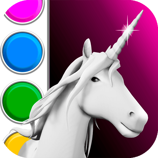 Unicorn 3D Coloring Book