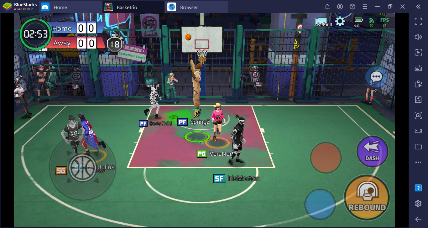 Basketrio untuk PC - Cara Memainkan Game Bola Basket Mobile yang Luar Biasa ini di PC