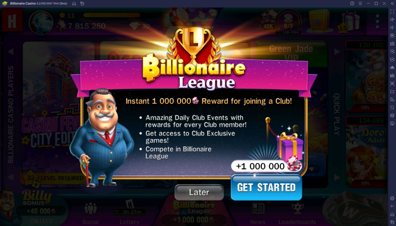 Fastest Way to Get Free Chips in Billionaire Casino Slots 777