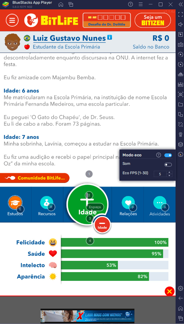 Como jogar BitLife BR – Simulação de vida no PC com o BlueStacks