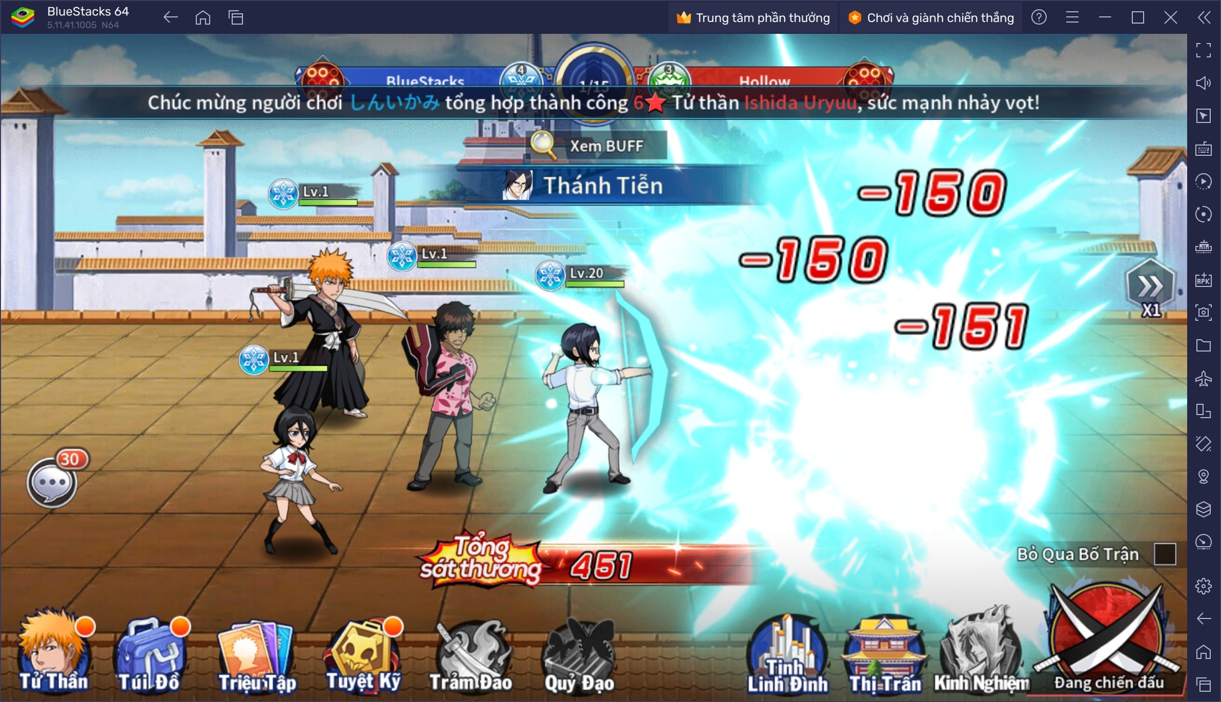 Trở thành tử thần trong Bleach Huyết Chiến trên PC với BlueStacks