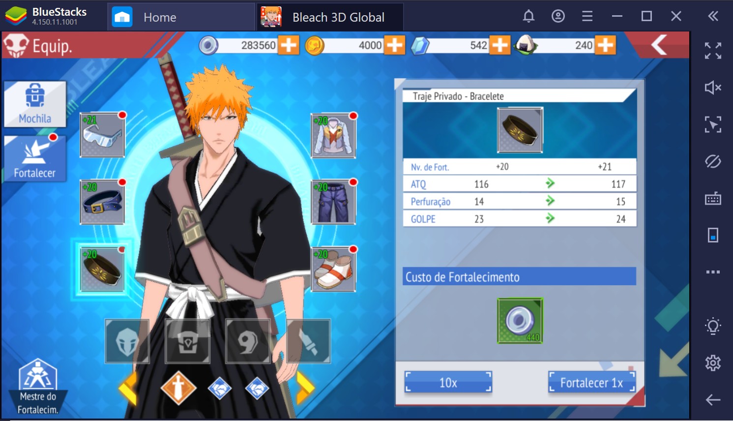 Bleach Mobile 3D: como evoluir seus personagens rapidamente