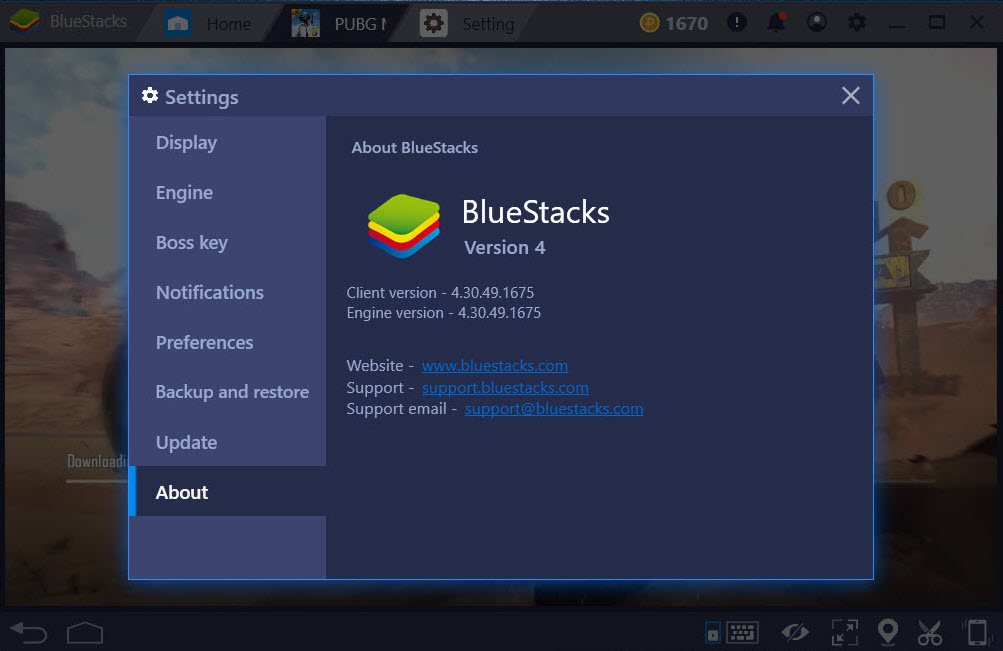 bluestacks 4 change android version