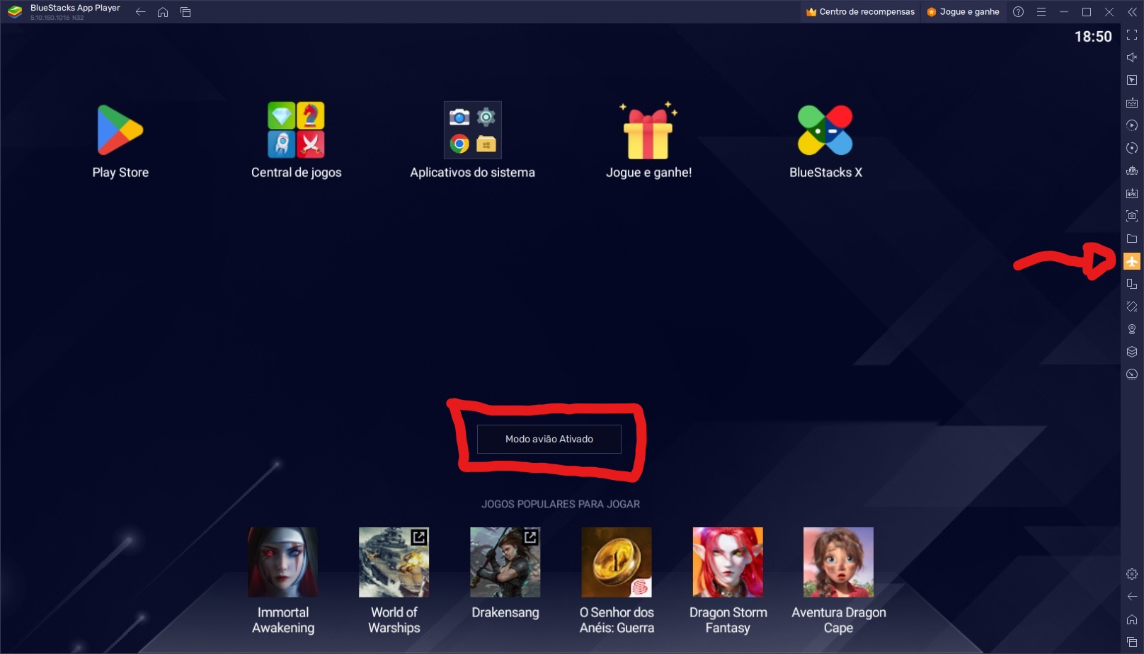 Chegou o "Modo Avião" do BlueStacks para te dar uma experiência ininterrupta de jogo