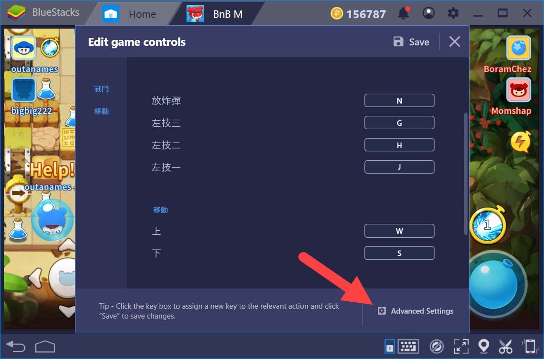 Thiết lập Game Controls khi chơi BnB M với BlueStacks