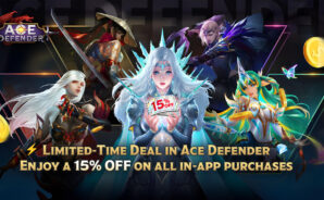 Ace Defender – خصم هائل 15% على جميع مشترياتك داخل اللعبة!