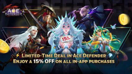 Ace Defender – خصم هائل 15% على جميع مشترياتك داخل اللعبة!