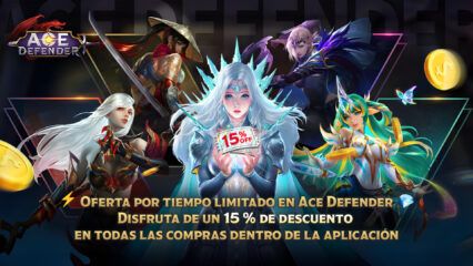 Ace Defender – Descuento masivo del 15% en todas las compras dentro del juego