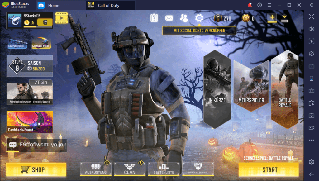 Call of Duty (CoD) Mobile auf dem PC Lande direkt auf BlueStacks