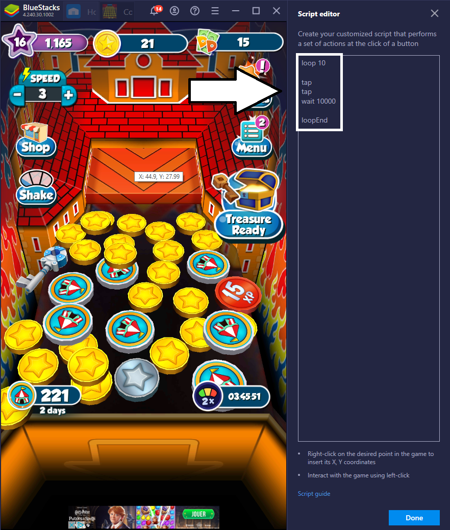 How to Use Scripts & Macros to Play Efficiently Coin Dozer: Sweepstakes