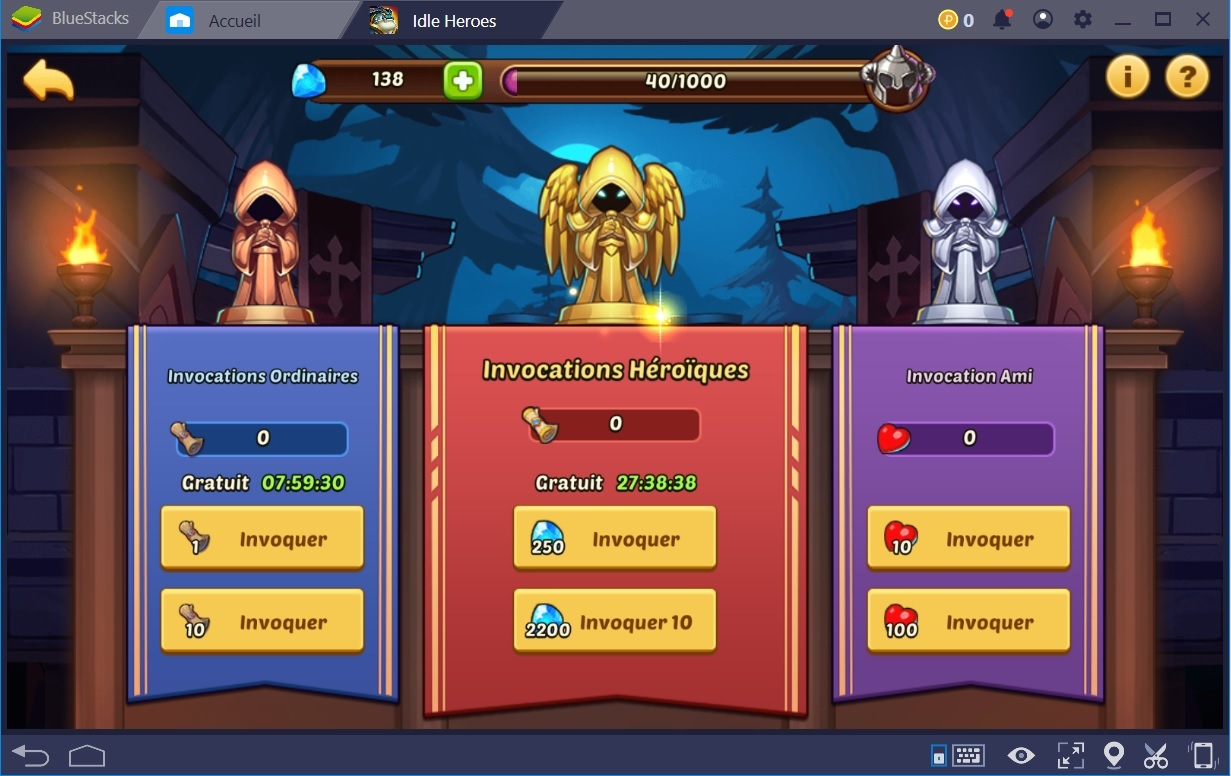 Idle Heroes : Zoom sur la diversité des bâtiments