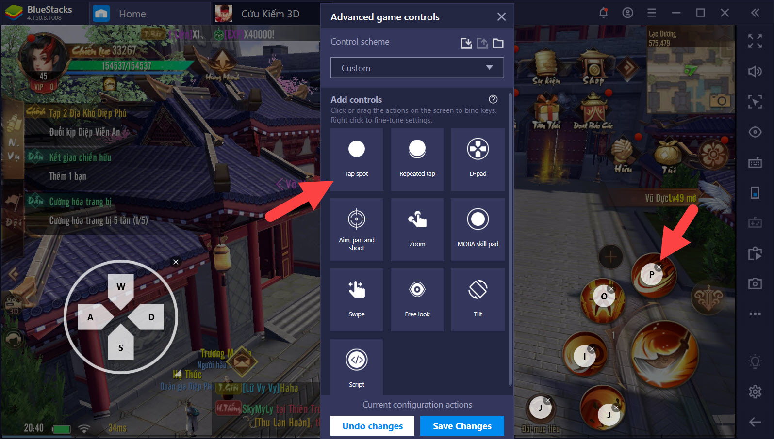 Cửu Kiếm 3D: Tuyệt đỉnh PK với Game Controls của BlueStacks