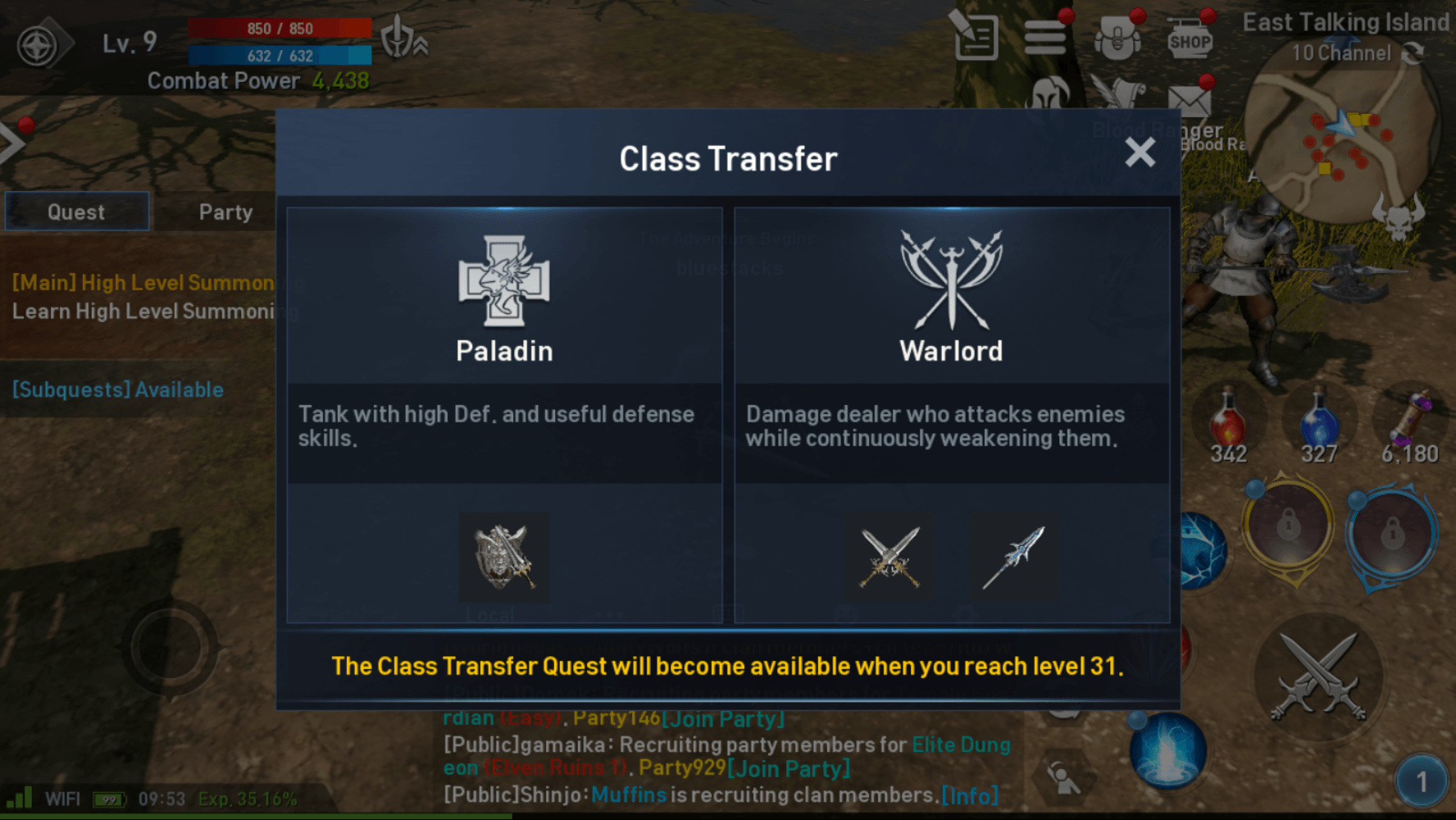 Lineage 2 Revolution Class Transfer