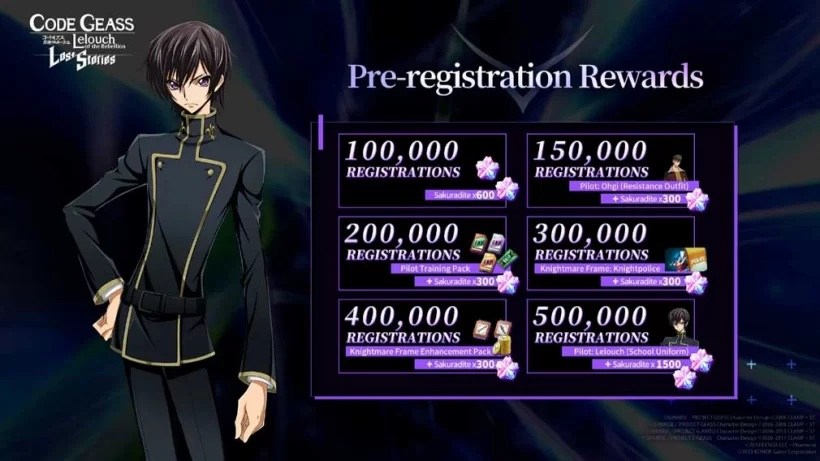 Code Geass: Lost Stories เปิดตัวอย่างเป็นทางการ โดยเริ่มต้นด้วยฟีเจอร์มากมายในเกมและข้อความวิดีโอพิเศษ