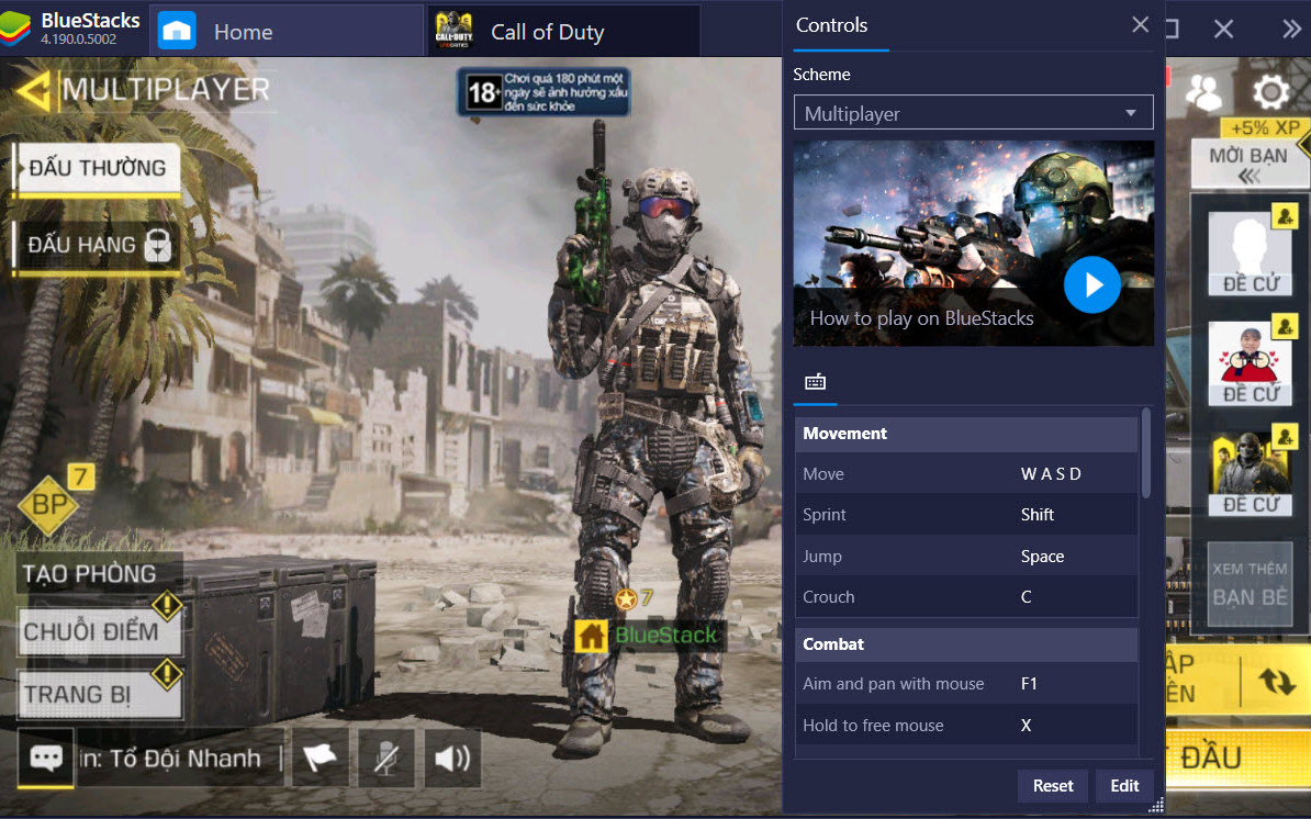 Thiết lập điều khiển game, bắn Call of Duty: Mobile như game PC
