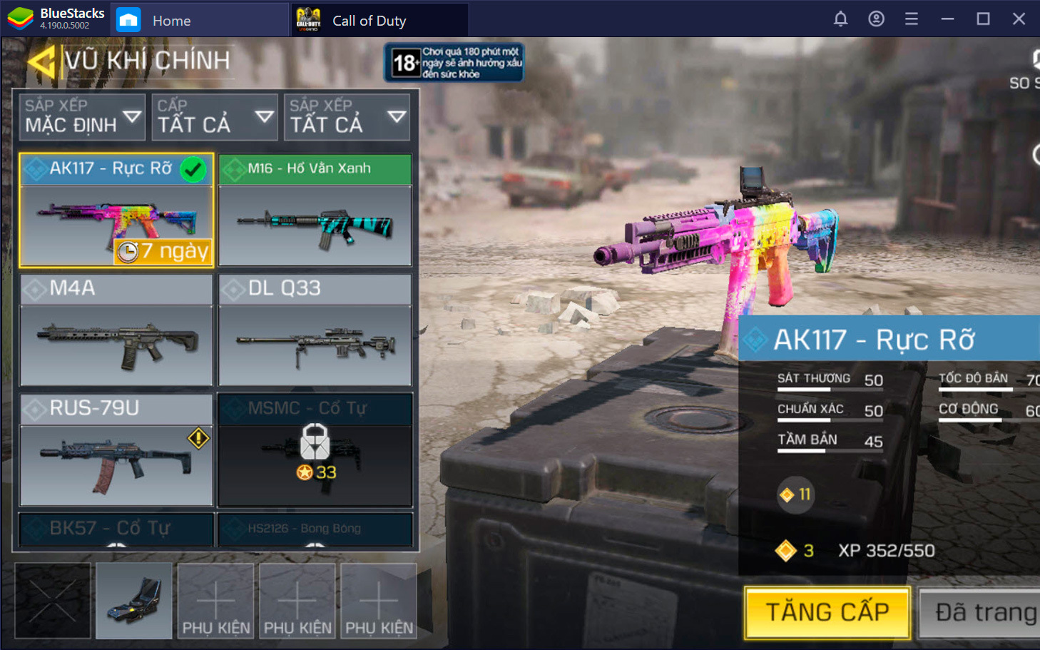 Cách nâng cấp, lắp thêm trang bị cho vũ khí trong Call of Duty: Mobile