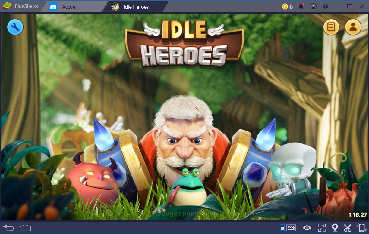 Idle Heroes : La prise en main de l’interface et votre premier combat